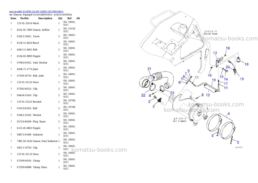 Komatsu D51EXI-24 S/N 20001-UP Parts catalog cover Page 3