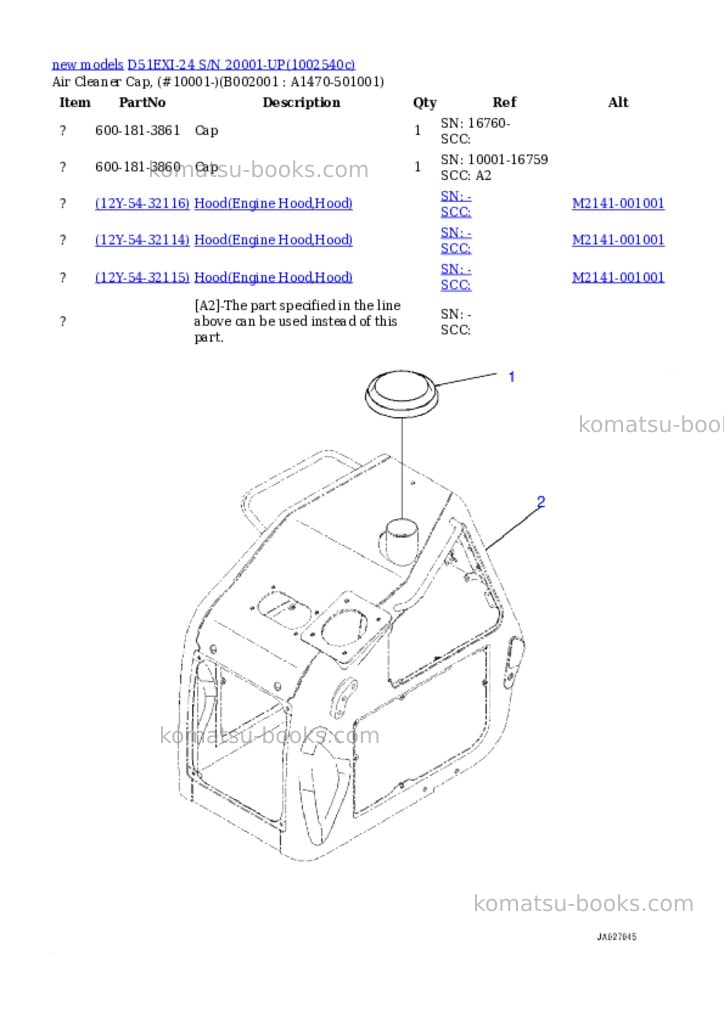 Komatsu D51EXI-24 S/N 20001-UP Parts catalog cover Page 4