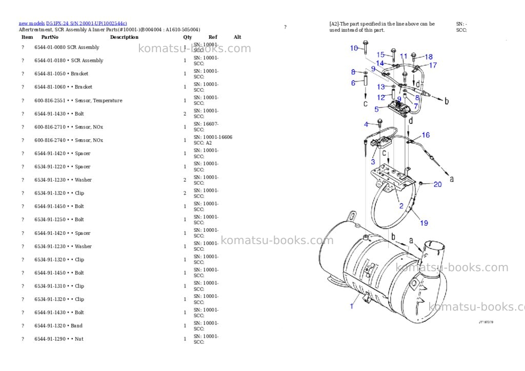 Komatsu D51PX-24 S/N 20001-UP Parts catalog cover Page 10