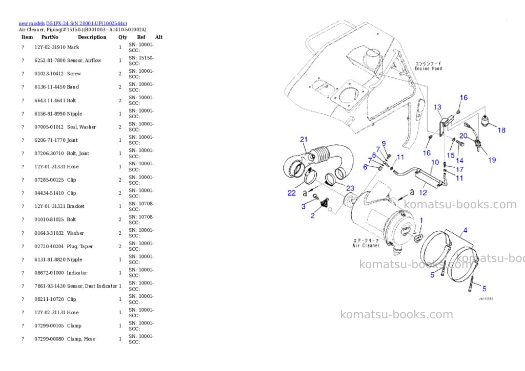 Komatsu D51PX-24 S/N 20001-UP Parts catalog cover Page 3