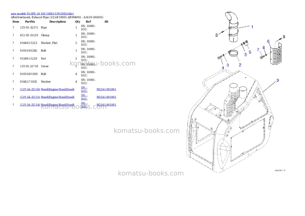 Komatsu D51PX-24 S/N 20001-UP Parts catalog cover Page 7
