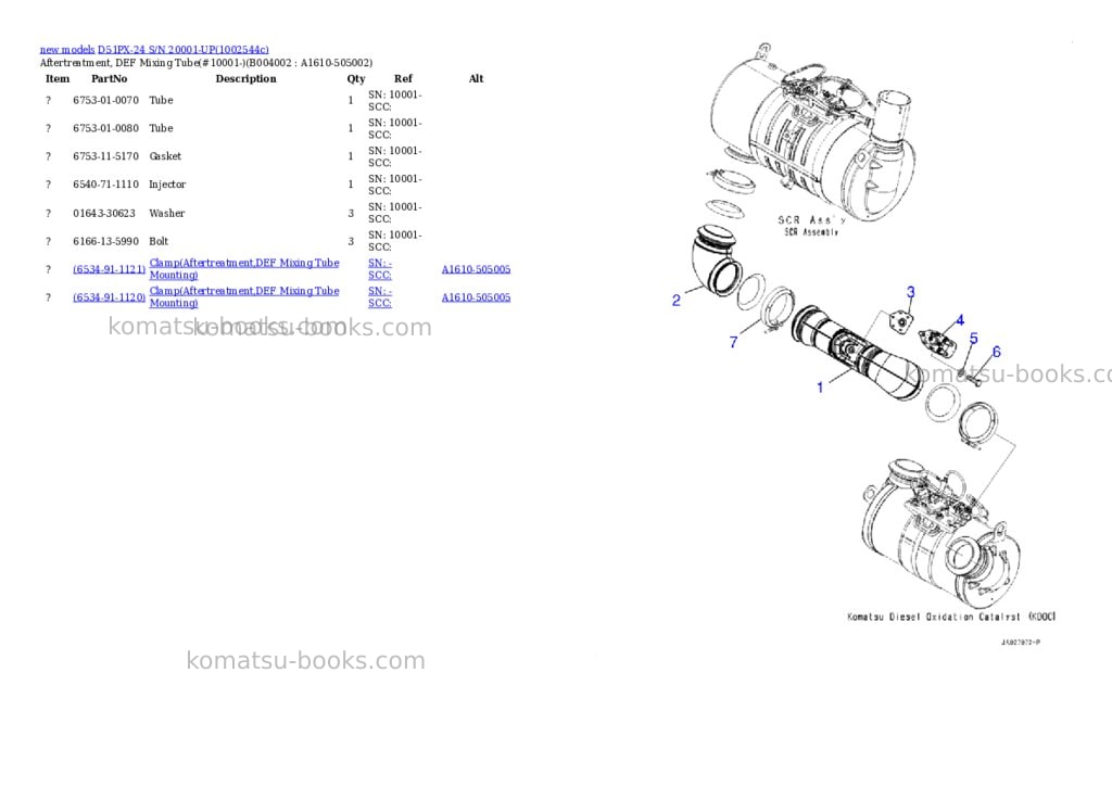 Komatsu D51PX-24 S/N 20001-UP Parts catalog cover Page 8