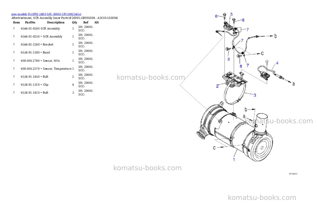 Komatsu D51PXI-24E0 S/N 30001-UP Parts catalog cover Page 10