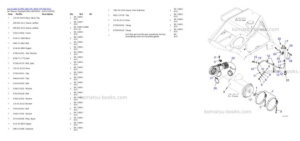 Komatsu D51PXI-24E0 S/N 30001-UP Parts catalog cover Page 3