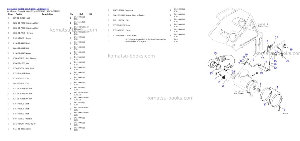Komatsu D51PXI-24 S/N 20001-UP Parts catalog cover Page 2