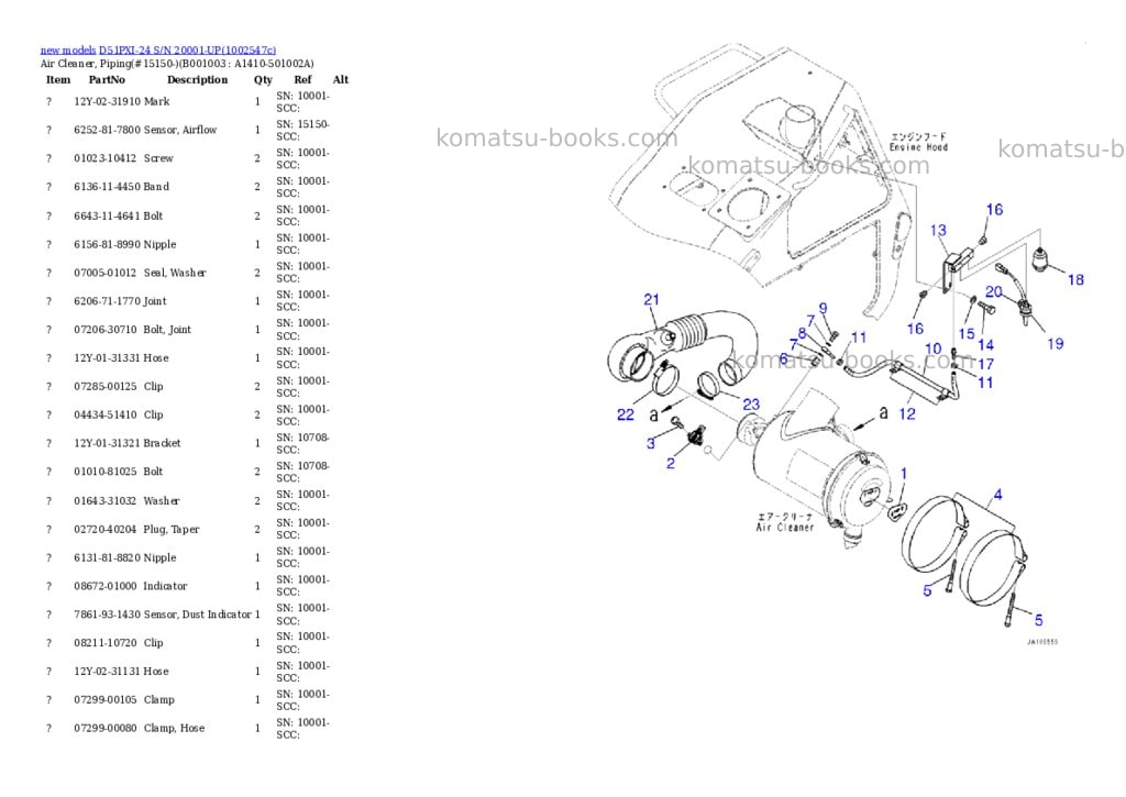 Komatsu D51PXI-24 S/N 20001-UP Parts catalog cover Page 3
