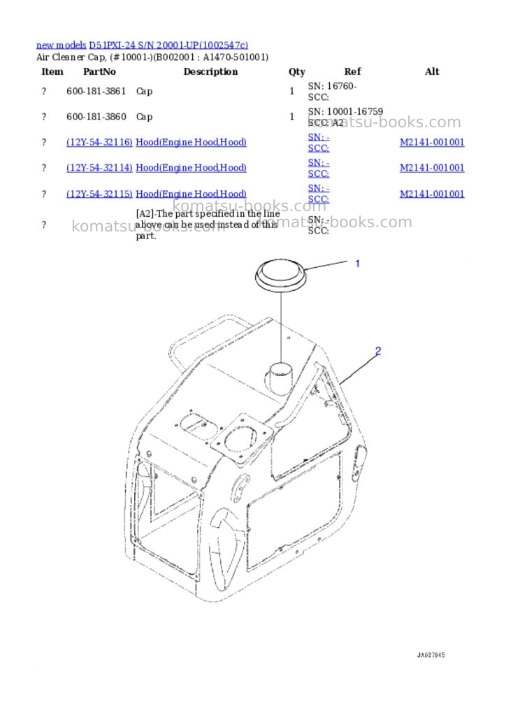 Komatsu D51PXI-24 S/N 20001-UP Parts catalog cover Page 4