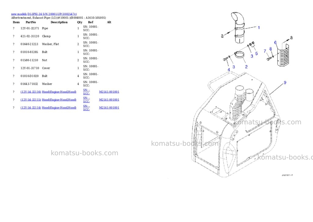 Komatsu D51PXI-24 S/N 20001-UP Parts catalog cover Page 7