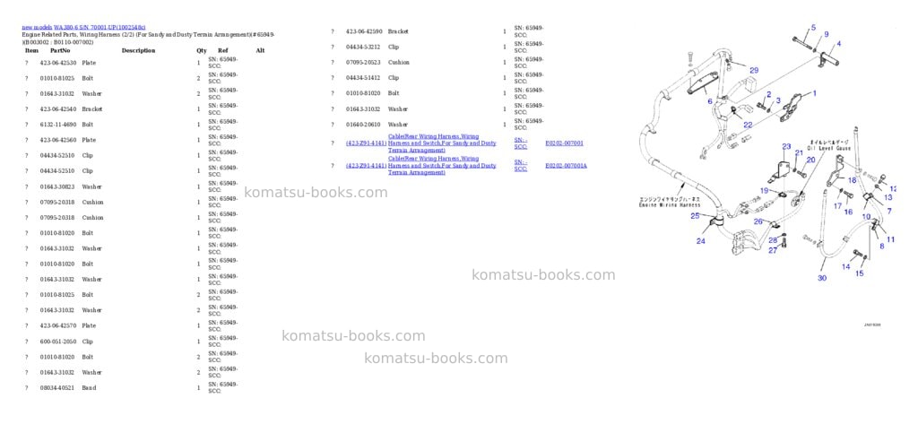 Komatsu WA380-6 S/N 70001-UP Parts catalog cover Page 10