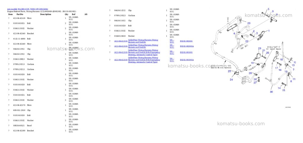 Komatsu WA380-6 S/N 70001-UP Parts catalog cover Page 3