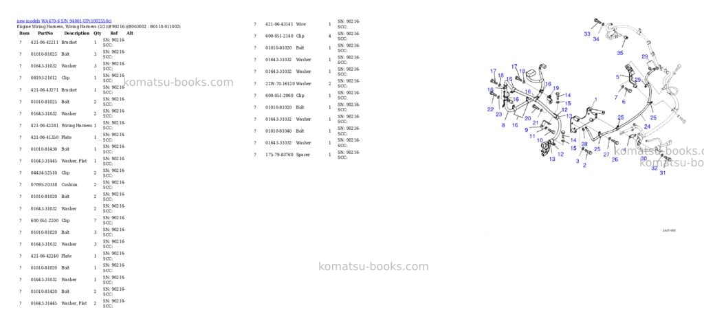 Komatsu WA470-6 S/N 94001-UP Parts catalog cover Page 8