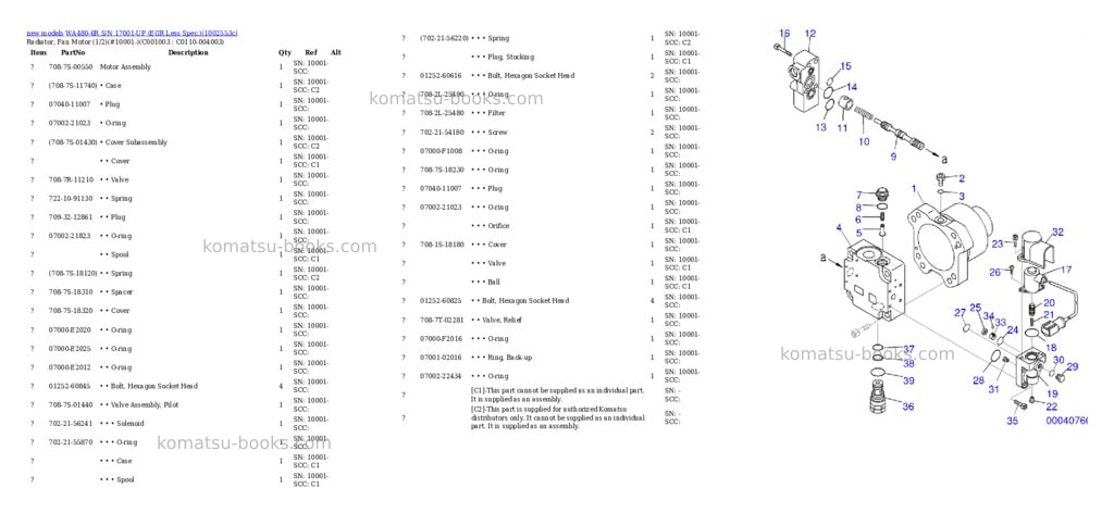 Komatsu WA480-6R S/N 17001-UP (EGR Less Spec.) Parts catalog cover Page 10
