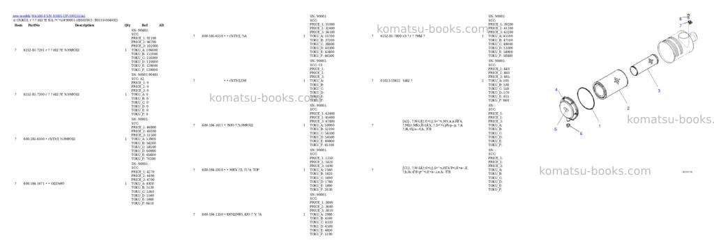Komatsu WA500-8 S/N 93001-UP Parts catalog cover Page 6