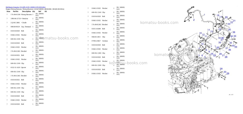 Komatsu D155PX-8 S/N 180001-UP Parts catalog cover Page 8 Komatsu D155PX-8 S/N 180001-UP Parts catalog cover Page 8