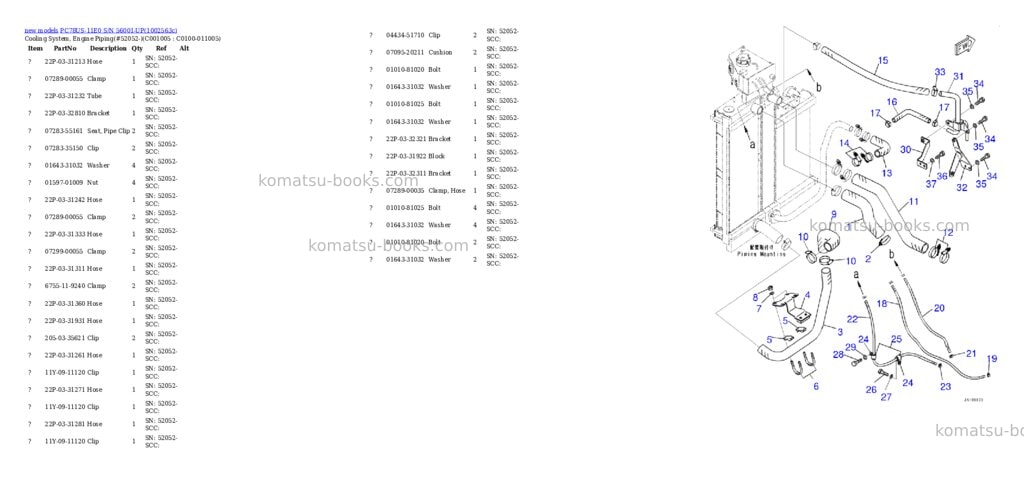 Komatsu PC78US-11E0 S/N 56001-UP Parts catalog cover Page 10 Komatsu PC78US-11E0 S/N 56001-UP Parts catalog cover Page 10