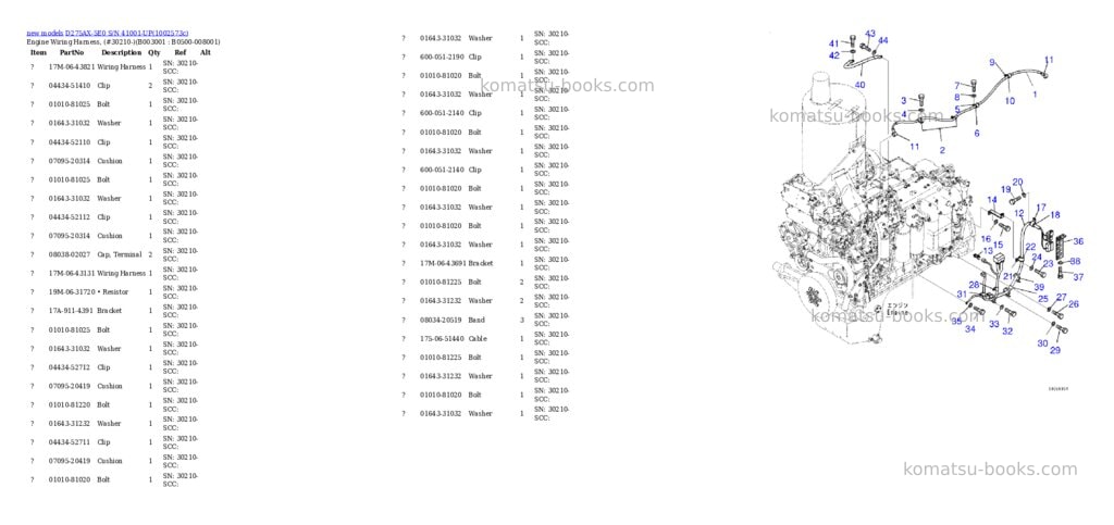 Komatsu D275AX-5E0 S/N 41001-UP Parts catalog cover Page 3 Komatsu D275AX-5E0 S/N 41001-UP Parts catalog cover Page 3