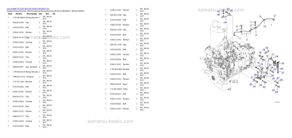 Komatsu D275AX-5E0 S/N 41001-UP Parts catalog cover Page 4 Komatsu D275AX-5E0 S/N 41001-UP Parts catalog cover Page 4