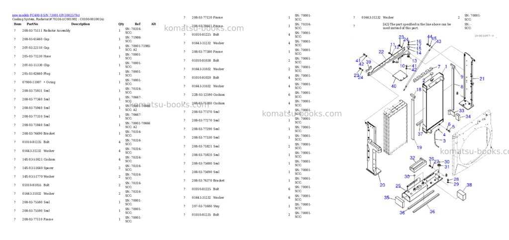 Komatsu PC400-8 S/N 73001-UP Parts catalog cover Page 9 Komatsu PC400-8 S/N 73001-UP Parts catalog cover Page 9