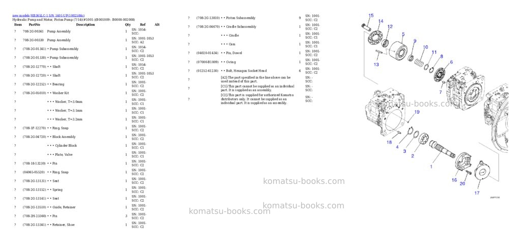 Komatsu HB365LC-1 S/N 1401-UP Parts catalog cover Page 9