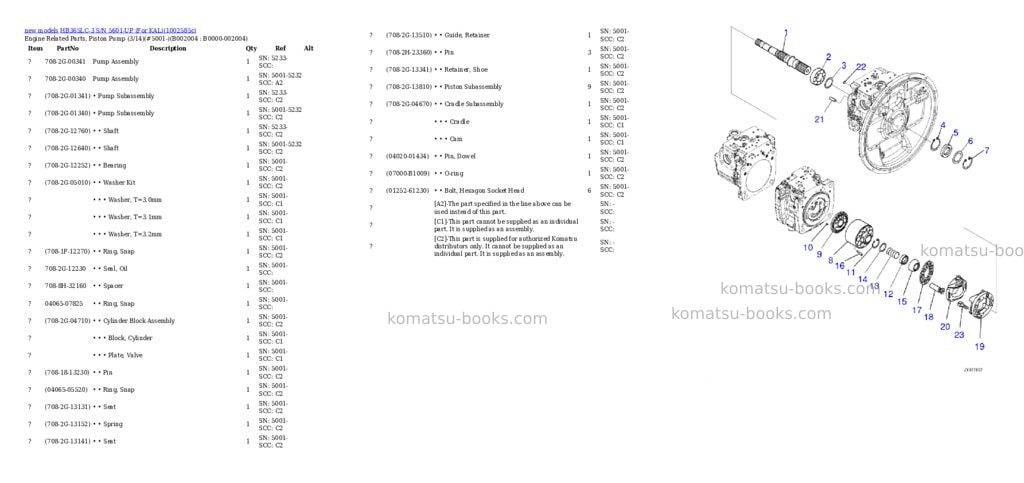 Komatsu HB365LC-3 S/N 5601-UP (For KAL) Parts catalog cover Page 8