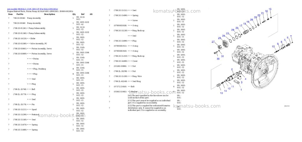 Komatsu HB365LC-3 S/N 5601-UP (For KAL) Parts catalog cover Page 9