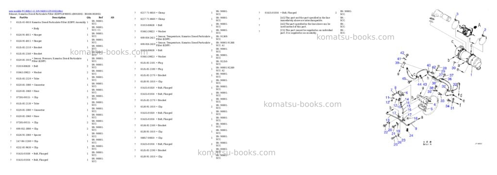 Komatsu PC360LC-11 S/N 94001-UP Parts catalog cover Page 7 Komatsu PC360LC-11 S/N 94001-UP Parts catalog cover Page 7