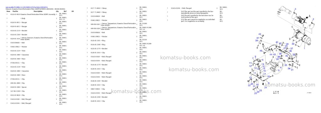 Komatsu PC360LC-11 S/N 94001-UP (For KAL) Parts catalog cover Page 7