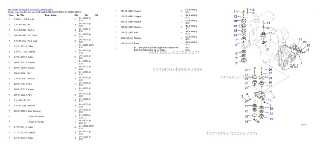 Komatsu PC850-8E0 S/N 67001-UP Parts catalog cover Komatsu PC850-8E0 S/N 67001-UP Parts catalog cover