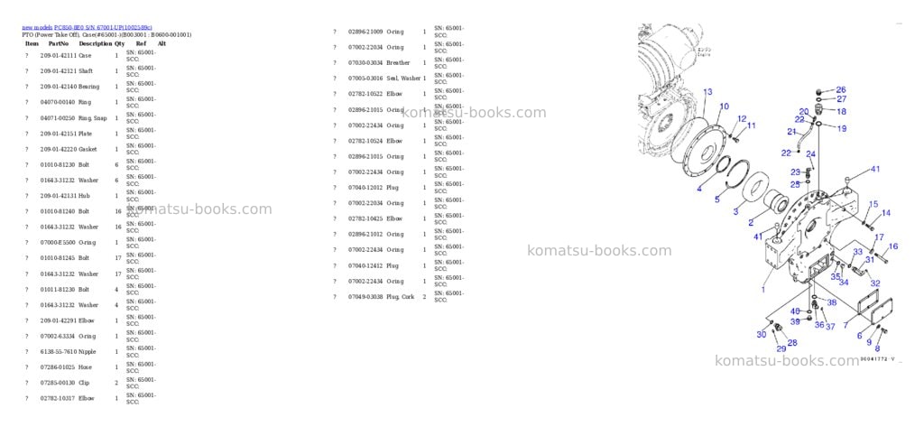 Komatsu PC850-8E0 S/N 67001-UP Parts catalog cover Page 7 Komatsu PC850-8E0 S/N 67001-UP Parts catalog cover Page 7