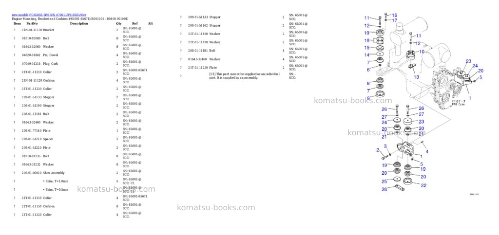 Komatsu PC850SE-8E0 S/N 67001-UP Parts catalog cover Komatsu PC850SE-8E0 S/N 67001-UP Parts catalog cover