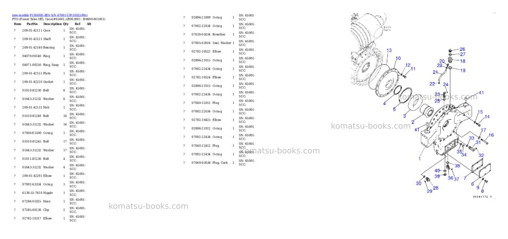 Komatsu PC850SE-8E0 S/N 67001-UP Parts catalog cover Page 7 Komatsu PC850SE-8E0 S/N 67001-UP Parts catalog cover Page 7