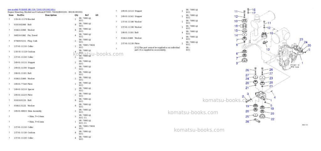 Komatsu PC850SE-8R1 S/N 72001-UP Parts catalog cover Komatsu PC850SE-8R1 S/N 72001-UP Parts catalog cover