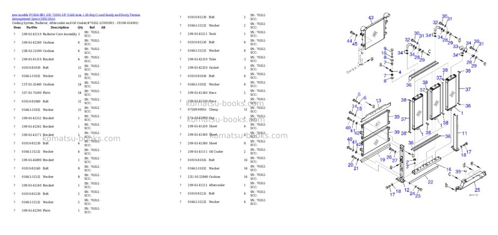 Komatsu PC850-8R1 S/N 72001-UP (Cold Area (-30 deg C) and Sandy and Dusty Terrain Arrangement Spec) Parts catalog cover Page 10 Komatsu PC850-8R1 S/N 72001-UP (Cold Area (-30 deg C) and Sandy and Dusty Terrain Arrangement Spec) Parts catalog cover Page 10