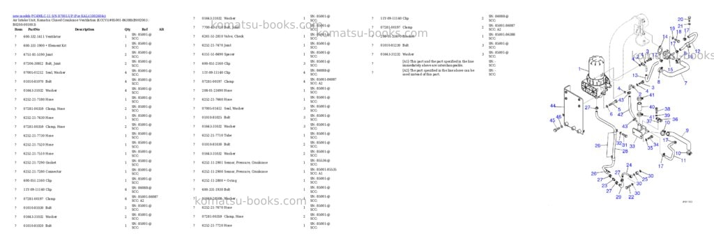 Komatsu PC490LC-11 S/N 87001-UP (For KAL) Parts catalog cover Page 4