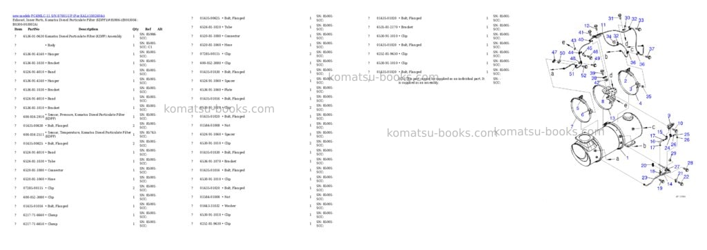 Komatsu PC490LC-11 S/N 87001-UP (For KAL) Parts catalog cover Page 9
