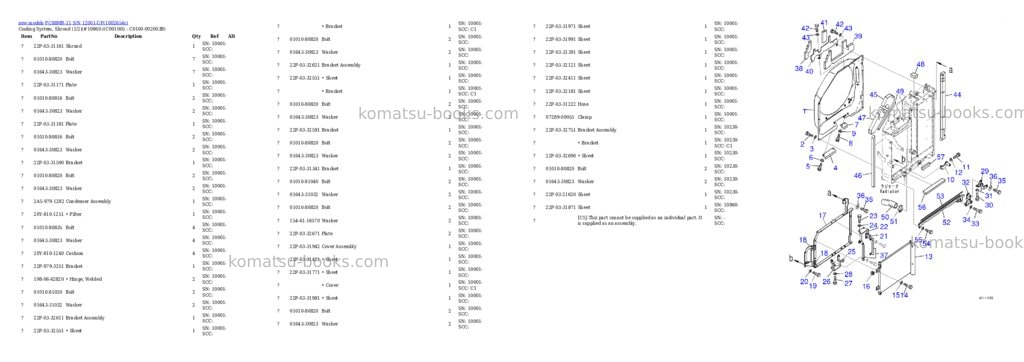 Komatsu PC88MR-11 S/N 12001-UP Parts catalog cover Page 10 Komatsu PC88MR-11 S/N 12001-UP Parts catalog cover Page 10