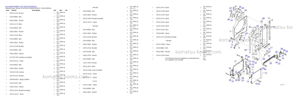 Komatsu PC88MR-11 S/N 12001-UP Parts catalog cover Page 9 Komatsu PC88MR-11 S/N 12001-UP Parts catalog cover Page 9