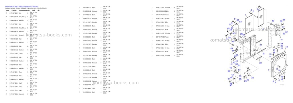 Komatsu PC390LC-8M0 S/N 85001-UP Parts catalog cover Page 4 Komatsu PC390LC-8M0 S/N 85001-UP Parts catalog cover Page 4