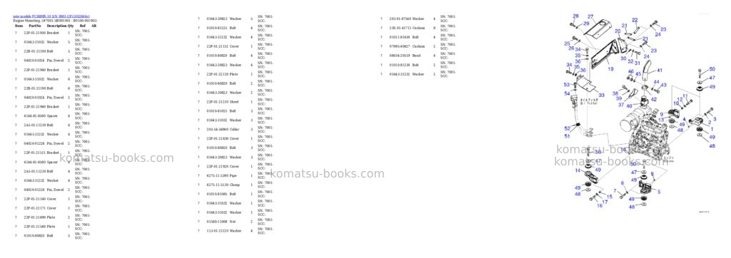 Komatsu PC88MR-10 S/N 9801-UP Parts catalog cover Komatsu PC88MR-10 S/N 9801-UP Parts catalog cover