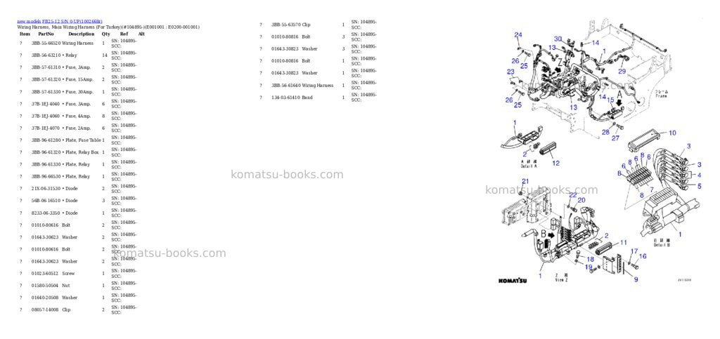 Komatsu FB25-12 S/N 0-UP Parts catalog cover Komatsu FB25-12 S/N 0-UP Parts catalog cover