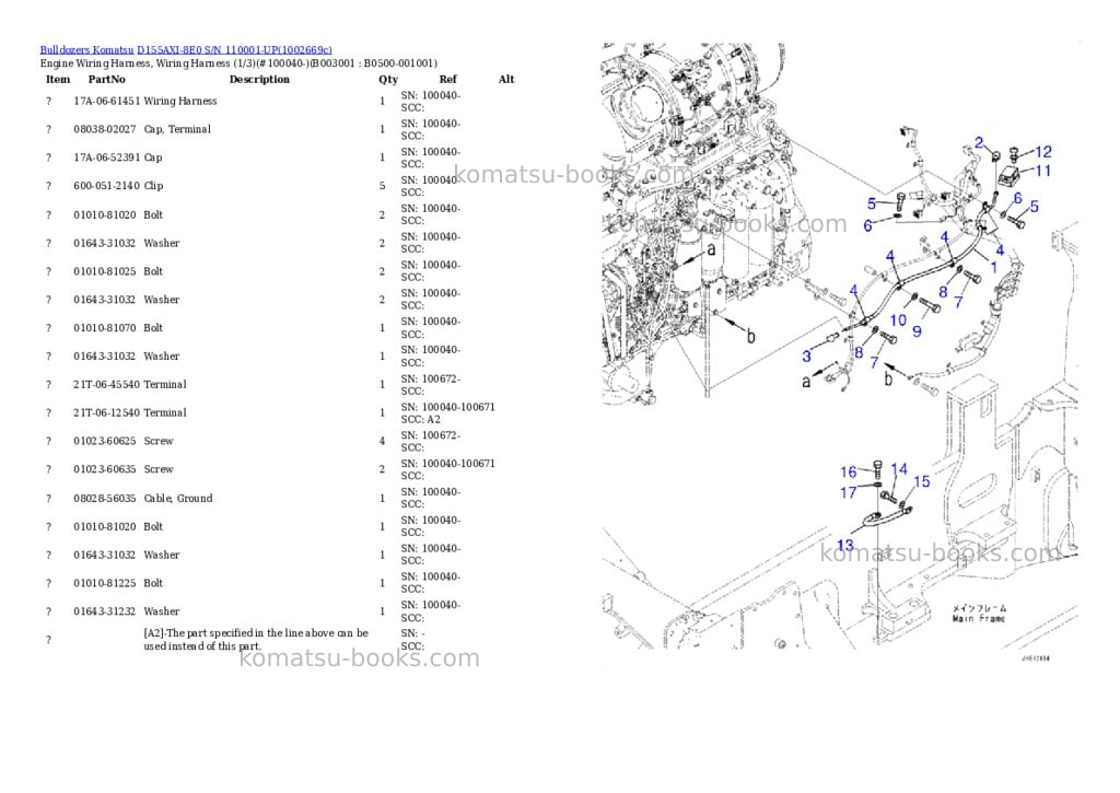 Komatsu D155AXI-8E0 S/N 110001-UP Parts catalog cover Page 5 Komatsu D155AXI-8E0 S/N 110001-UP Parts catalog cover Page 5