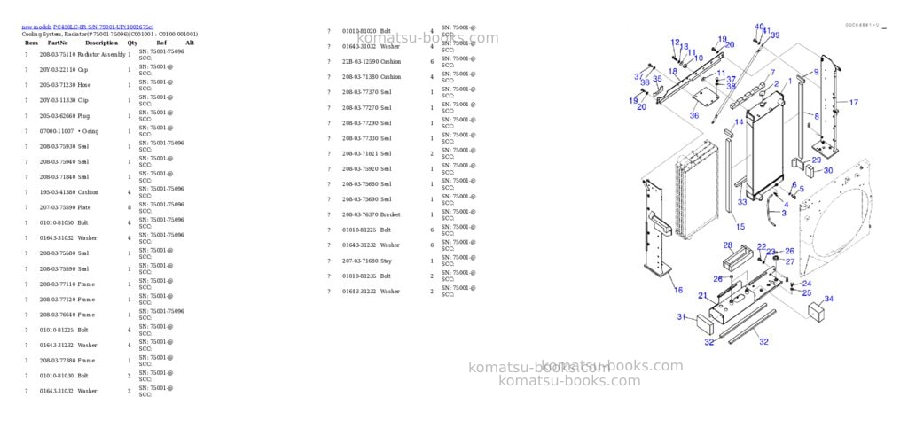 Komatsu PC450LC-8R S/N 79001-UP Parts catalog cover Page 5 Komatsu PC450LC-8R S/N 79001-UP Parts catalog cover Page 5