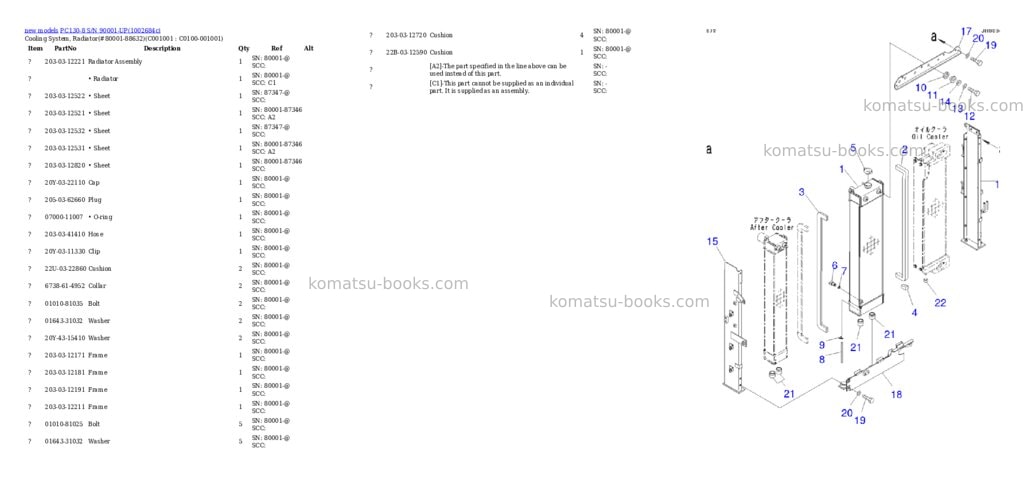 Komatsu PC130-8 S/N 90001-UP Parts catalog cover Page 5