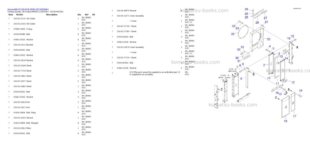 Komatsu PC130-8 S/N 90001-UP Parts catalog cover Page 7