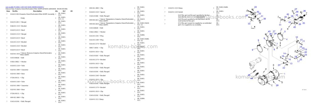 Komatsu PC240LC-11E0 S/N 95001-96999 Parts catalog cover Page 9