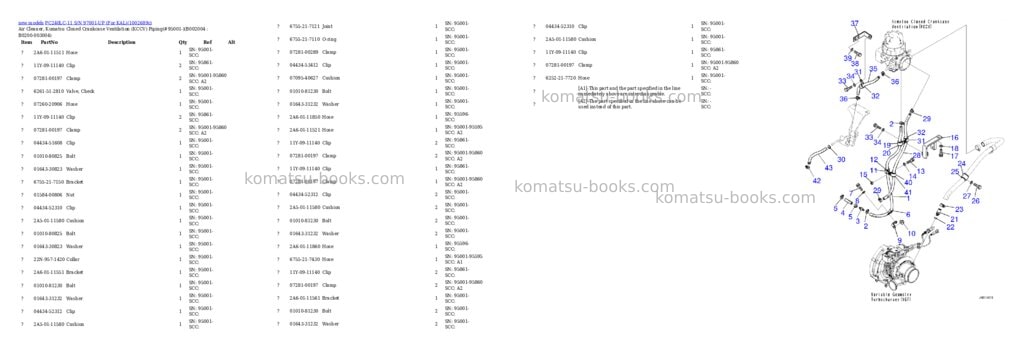 Komatsu PC240LC-11 S/N 97001-UP (For KAL) Parts catalog cover Page 5