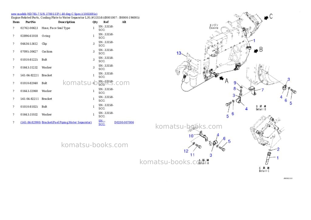 Komatsu HD785-7 S/N 37001-UP (-40 deg C Spec.) Parts catalog cover Page 7 Komatsu HD785-7 S/N 37001-UP (-40 deg C Spec.) Parts catalog cover Page 7