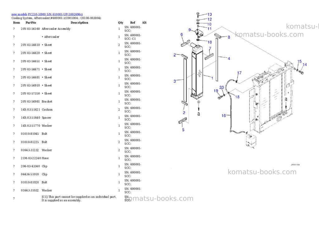 Komatsu PC210-10M0 S/N 610001-UP Parts catalog cover Page 10 Komatsu PC210-10M0 S/N 610001-UP Parts catalog cover Page 10