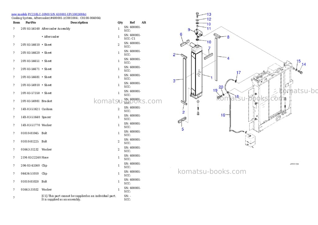 Komatsu PC210LC-10M0 S/N 610001-UP Parts catalog cover Page 10 Komatsu PC210LC-10M0 S/N 610001-UP Parts catalog cover Page 10