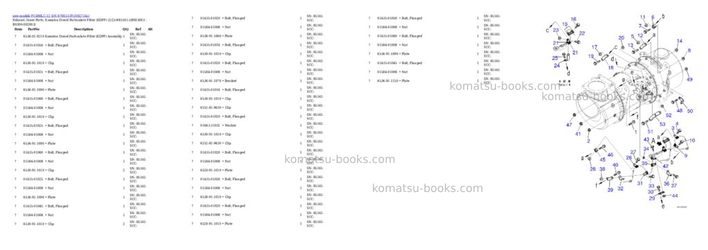Komatsu PC490LC-11 S/N 87001-UP Parts catalog cover Page 8 Komatsu PC490LC-11 S/N 87001-UP Parts catalog cover Page 8